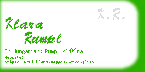 klara rumpl business card